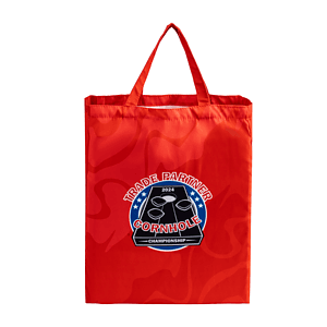 8 Oz. Sublimated Poly Canvas Shopping Tote Bag w/ Gusset (14" x 18" x 6")