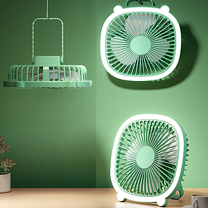 Rechargeable Multifunctional Fan with Light