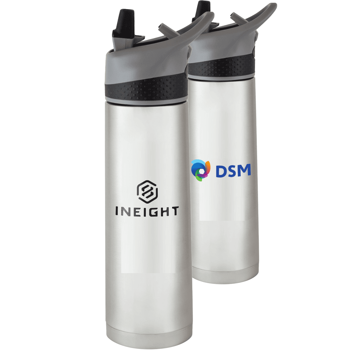 18 oz. Double Wall Stainless Steel Bottles W/ Straw Lid