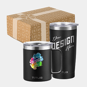 TiTUS® 20 oz Tumbler & 12 oz Mug Insulated Drinkware Gift Set