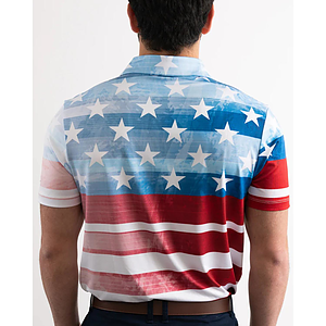YATTA Golf® - Patriot men's Moisture Wicking non iron Golf Polo Shirt