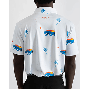 YATTA Golf® - Cali Bear men's Moisture Wicking non iron Golf Polo Shirts