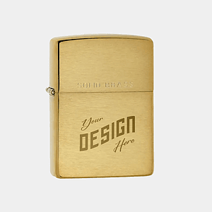 Zippo® USA-Made Windproof Classic Brushed Brass Lighter