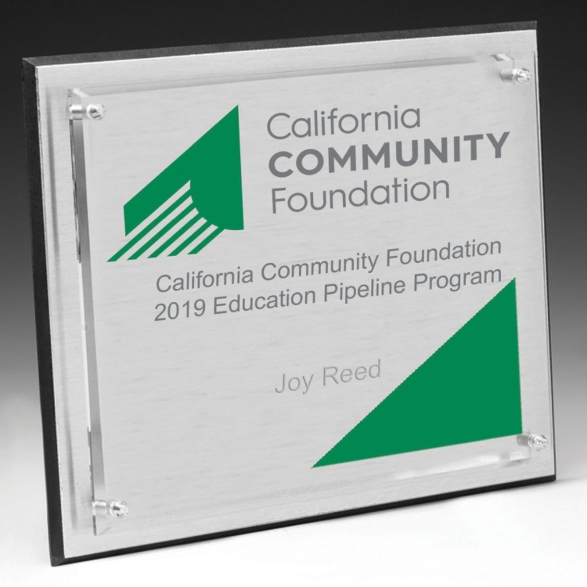 Brushed Aluminum 4 Color Process Plaque (8"x10"x1")