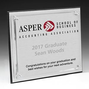 Brushed Aluminum Screen Print Plaque (8"x10"x1")