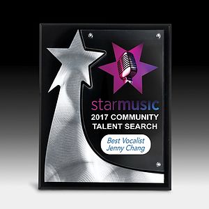 The Rising Star Plaque - Screen Printed - (8" x 10" x 3/4")