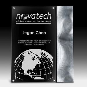 Striped Metal Plaque - Screen Print - (8" x 10" x 1/2")