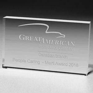 2413S (Screen Print), 2413L (Laser), 2413P (Full Color Imprint) - Rectangular Acrylic Paperweight -3