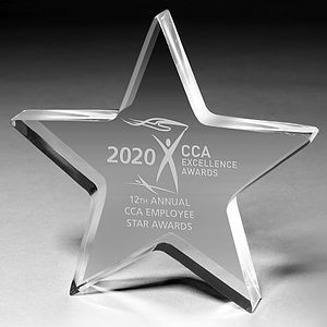 Screen Printed Acrylic Star Paperweight (5"x 5"x 3/4")