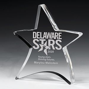 Screen Printed Acrylic Moving Star Paperweight (4 1/2"x 5")