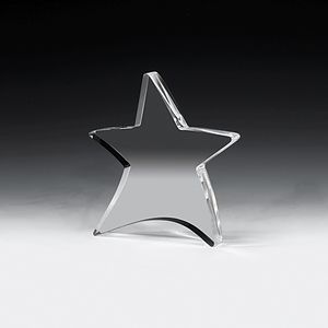 Screen Printed Acrylic Moving Star Paperweight (4 1/2"x 5")