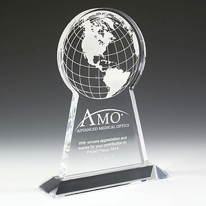 Tall Globe Award - Screen Print - (7 1/2" x 9 1/4" x 3/4)