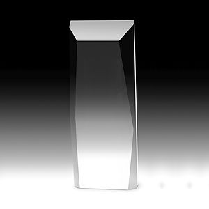 Screen Printed Faceted Obelisk Award - 8"