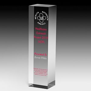 Screen Printed Monument Obelisk Award - 7 1/2"