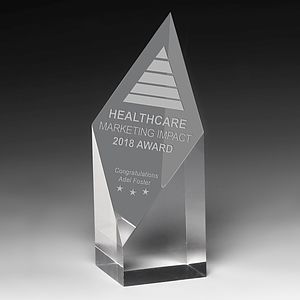 Diamond Obelisk Award (5 3/4" H x 2" L x 2" D) - Screen Print