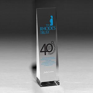 Screen Printed Angled Obelisk Award - 7 3/4"