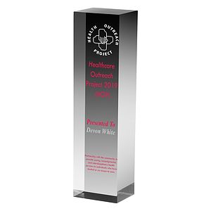 Screen Printed Monument Obelisk Award - 9 1/2"