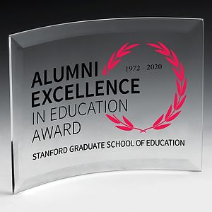 Curved Standing Award - 4” x 6”