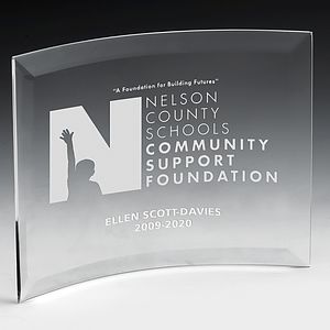 Curved Standing Award - 10" x 7"