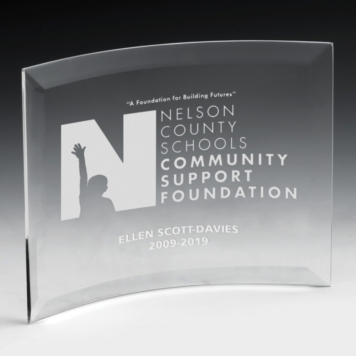 Curved Standing Award - 10" x 7"