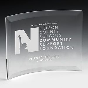 Curved Standing Award - 10" x 7"