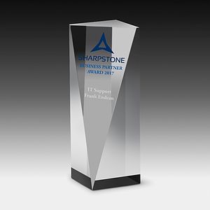 Screen Printed Carved Obelisk Award - 6"