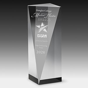 Screen Printed Carved Obelisk Award - 6"