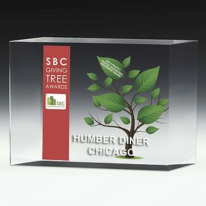 1 1/4" Thick Freestanding Acrylic Awards