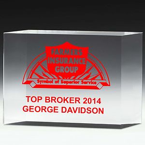 1 1/4" Thick Freestanding Acrylic Awards