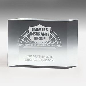 1 1/4” Thick Freestanding Acrylic Awards - 4”