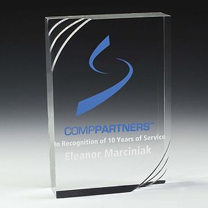 1 1/4” Thick Freestanding Acrylic Awards - 6”