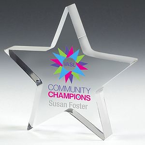 PhotoImage® Star Paperweight - 5” x 5” x 1/2”