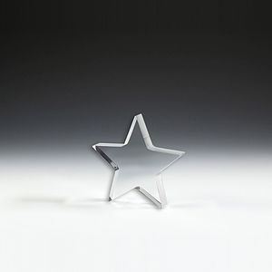 1/2" Star Acrylic Paperweight - 5” x 5” x 1/2”