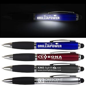 “The Cardiff“ Laser Logo Light Up Stylus Pen