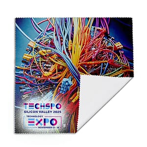 "BALBOA" XL 10" x 10" Full Color RPET Recycled Microfiber Cleaning Cloth & Screen Cleaner