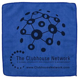 12" x 12" -“Lily” 300GSM Heavy Duty Microfiber Electronics, Rally or Sports Towel