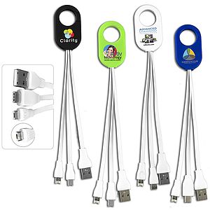 “WEBER” 5-in-1 Cell Phone Charging Cable with Carabiner Clip