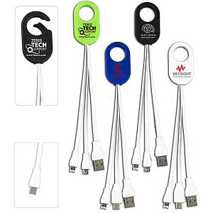 “WEBER” 5-in-1 Cell Phone Charging Cable with Carabiner Clip