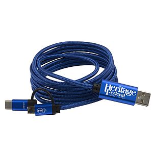 “OSLO” 5-in-1 Braided 6 Ft. Long Cell Phone Charging Cable