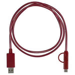 “Payson” 3-in-1 LED Lighted Cell Phone Charging Cable with Type C Adapter