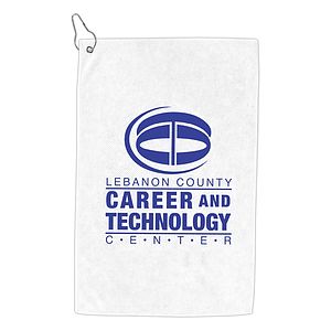 12"x 18"“The Iron” 300 GSM Heavy Duty Microfiber Golf Towel with Metal Grommet and Clip