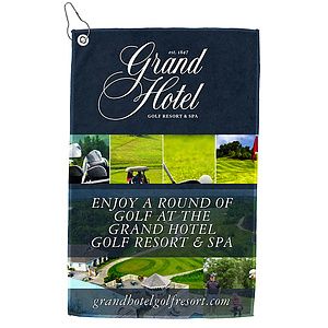 The “Full Color Iron” Golf Towel 12” x 18” 300GSM Thickness Full Color Sublimation Microfiber Golf T