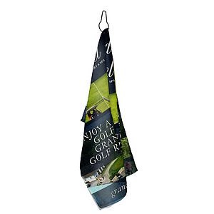 The “Full Color Iron” Golf Towel 12” x 18” 300GSM Thickness Full Color Sublimation Microfiber Golf T