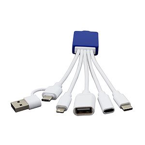 "FUSION" Charging Cable With 2 Port USB Hub