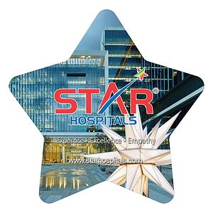 6-1/2" x 6-1/2" - "Washoe Star" Recycled RPET Full Color Import Air Ship Microfiber Cloth & Screen