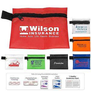 "TAG-A-LONG" 7 Piece First Aid Kit Components