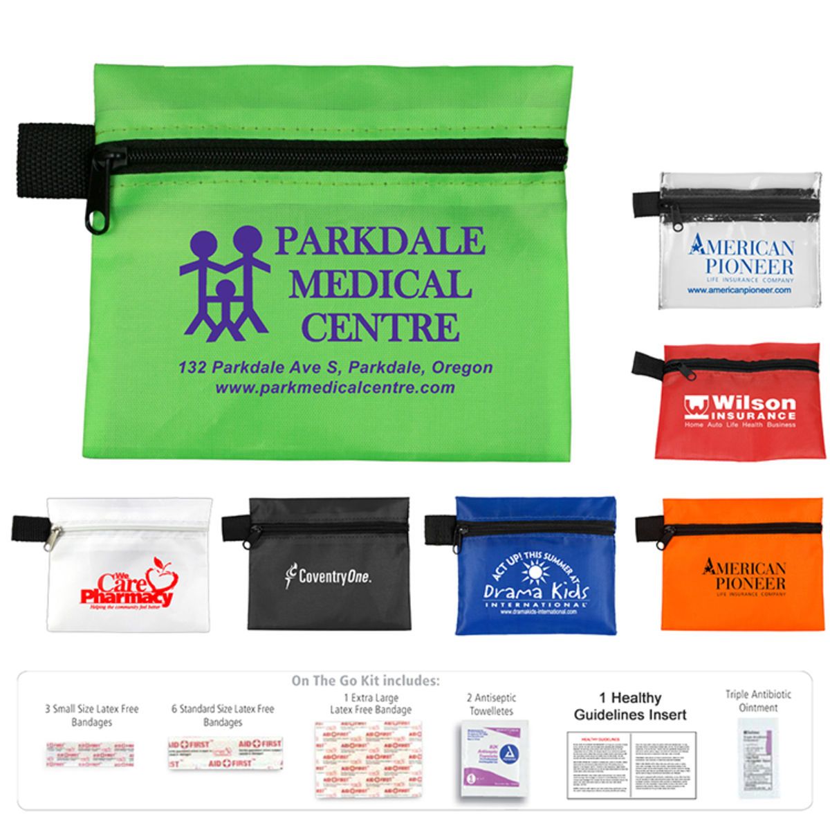 “Riverside Plus” 14 Piece Healthy Living Pack Components inserted into Zipper Pouch