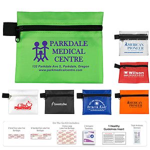 “Riverside Plus” 14 Piece Healthy Living Pack Components inserted into Zipper Pouch