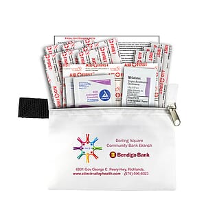 “Riverside Plus” 14 Piece Healthy Living Pack Components inserted into Zipper Pouch