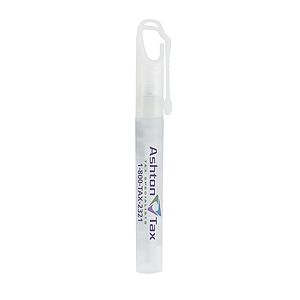 “SprayClip” 10 ml. Antibacterial Hand Sanitizer Spray Pump Bottle with Carabiner Clip Cap(PhotoImage